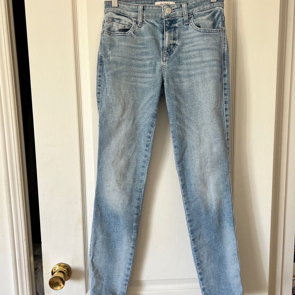 Guess Women's Light Blue Straight Leg Jeans
